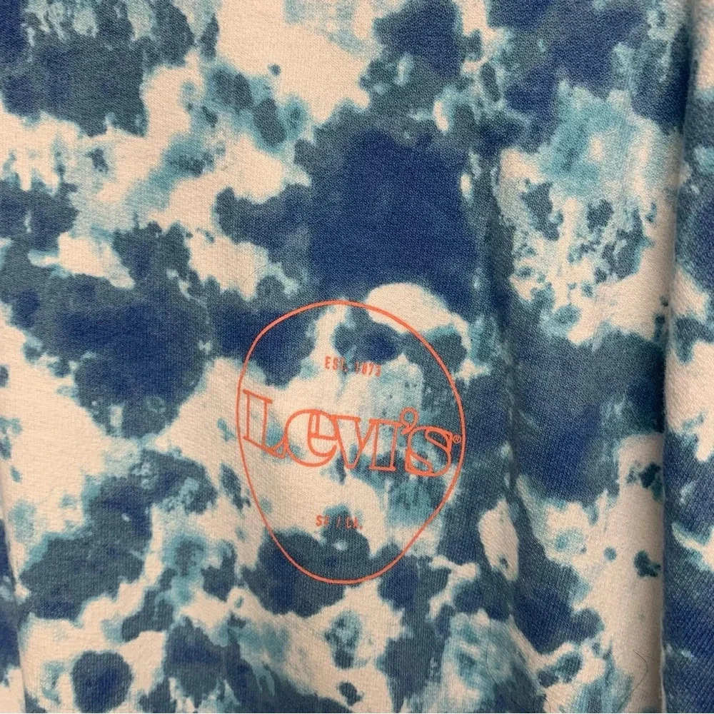 Levi’s crewneck sweatshirt size XL oversized blue and white with orange - Picture 2 of 8